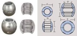 Akselisinkki leveä Ø28mm 1”1/8  Anodi Zn