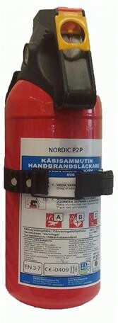 Jauhesammutin NordicP2P 2kg telineellä, ei letkua
