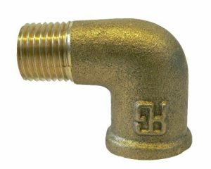 kulmakappake 90°  uros naaras 1/2" messinkiä