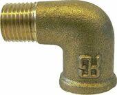 kulmakappake 90°  uros naaras 1/4" messinkiä