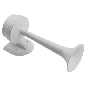 äänitorvi valkoinen muovi 22cm 12V