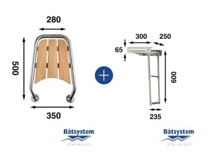 Båtsystem Mootorivene keulataso + kasetti tikkaat