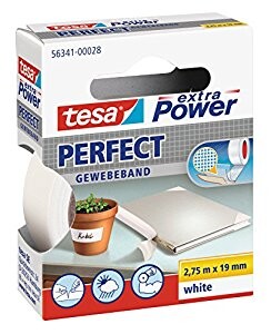 TESA kangasteippi valkoinen 19mm x 2,75m