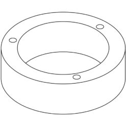 Black aluminium surface mount holder for Triple le